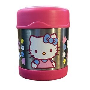 Vintage Y2K  Era HELLO KITTY Thermos Insulated Stainless Food Jar Sanrio 2007